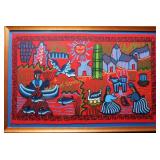 VINTAGE PERUVIAN STORY BOARD TAPESTRY