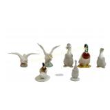 ROYAL DOULTON MALLARD + 6 PORCELAIN GEESE & DUCKS