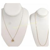 14K GOLD PENDANT NECKLACE + 14K GOLD CHAIN