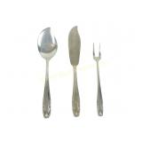 3 WALLACE SOLID STERLING STRADIVARI SERVING PIECES