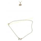 10K GOLD DIAMOND NECKLACE AND ANKLET