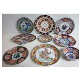 NINE CHINESE ANTIQUE AND VINTAGE DISHES & BOWLS