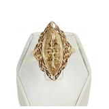 14K GOLD ART DECO PERIOD FILIGREE RING