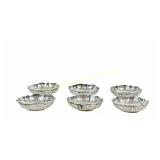 SIX RODEN BROS. STERLING NUT DISHES