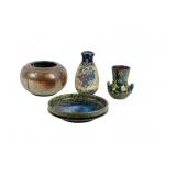 3 CZECH & CANADIAN POTTERY VASES + DANISH BOWL