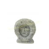 JOHN K - INUIT CARVING MAN IN FUR TRIMMED HOOD
