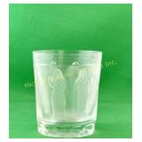PAIR LALIQUE FEMME ANTIQUES WHISKEY TUMBLERS