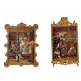 TWO BRADLEY & HUBBARD PICTURE PLAQUES