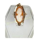VINTAGE 10K GOLD CAMEO RING