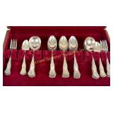30 PC. BIRKS STERLING QUEENS PATTERN FLATWARE