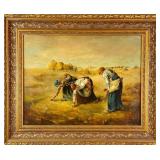 AFTER JEAN FRANCOIS MILLET - OIL ON CANVAS