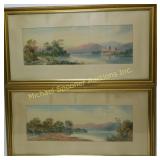 R.B. WRIGHT - PAIR WATERCOLOURS