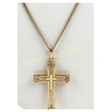 14K GOLD CROSS AND CHAIN