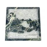 SIGNED BERNETT MARBLE RELIEF INUIT PANEL
