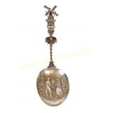DUTCH 833 SILVER EMBOSSED WINDMILL SPOON