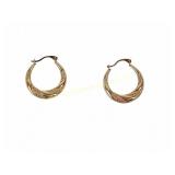 9K YELLOW GOLD HOOP EARRINGS