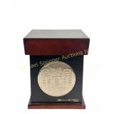 CLARENCE A. WELLS FIRST NATIONS SILVER PLAQUE BOX