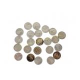 LOT OF 23 CDN. 1967 500/800 SILVER 10 CENT COINS