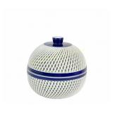 1960'S JAPANESE ARITA WARE RETICULATED CONTAINER