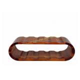OVAL WOOD WINE RACK BOTTLE HOLDER