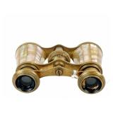 PAIR BRASS AND MOTHER OF PEARL OPERA GLASSES