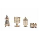 FOUR PIECE STERLING BREAKFAST SET