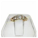 VINTAGE 14K GOLD DIAMOND RING