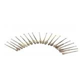 TWENTY STERLING HANDLED BUTTON HOOKS