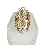 JAMES AVERY 14K GOLD LONG SORRENTO SCROLL RING