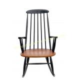 MCM SCANDINAVIAN TEAK SEAT ROCKING CHAIR
