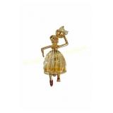 18K GOLD QUARTZ CITRINE DANCER CHARM/PENDANT