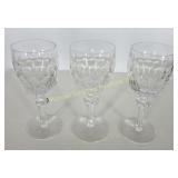 3 WATERFORD CURRAGHMORE CRYSTAL WATER GOBLETS