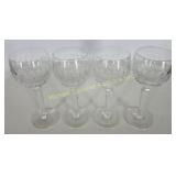FOUR WATERFORD CRYSTAL COLLEEN HOCK WINE GLASSES