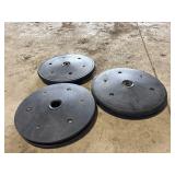 3 black closing wheels