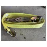 Yellow ratchet strap