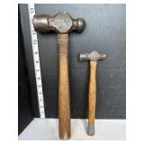 2 ball peen hammers