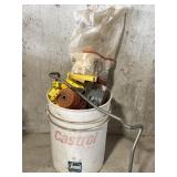 Pail of electric fencing, misc