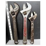 3 Adjustable wrenches