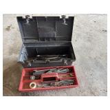 Black toolbox with contents