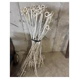 Lot: white electric fence posts