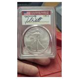 American Silver Eagle MS70 2025 signed