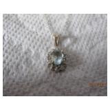 Sterling Twilight Blue Gem Necklace | 18