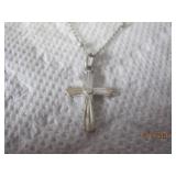 Silvertone Chain & Cross | 18