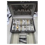 vtg wristwatches displayed in the watch storage