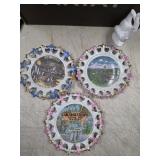 vintage souvenir wall plates tourist