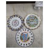 vintage souvenir wall plates tourist