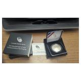 Baseball Hallf Of Fame Silver Dollar 90% MIB