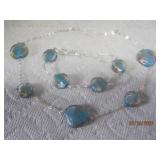 Sterling Bead + Stone Necklace | 20