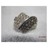 Sterling Pave Clear + Lavender Gems | 5, 5