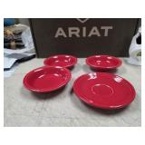 Vtg fiestaware scarlet bowls plates lot